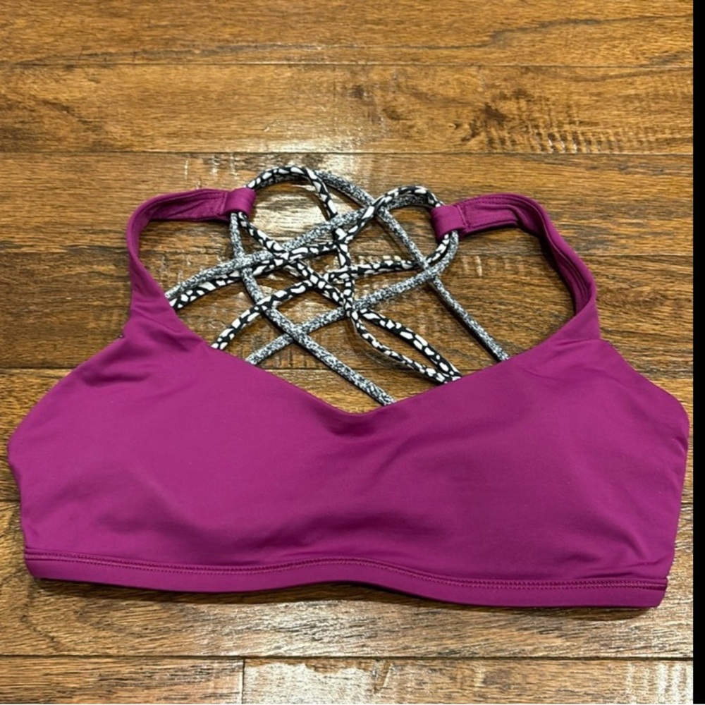 Lululemon Athletica Magenta Strappy Sports Bra